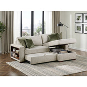 8548*3VC15ACLA2 (3)2-Piece Sectional with Reversible Chaise, Pull-out Bed and Hidden Storage, Click Motion Back - 8548*3VC15ACLA2