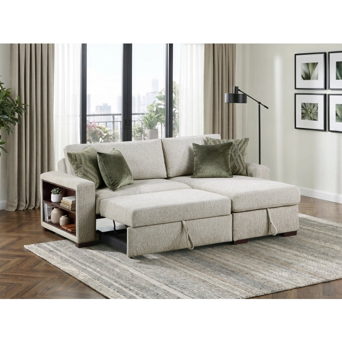 8548*3VC15ACLA2 (3)2-Piece Sectional with Reversible Chaise, Pull-out Bed and Hidden Storage, Click Motion Back - 8548*3VC15ACLA2