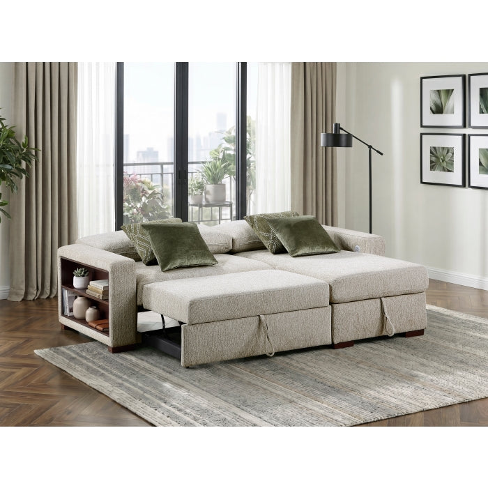8548*3VC15ACLA2 (3)2-Piece Sectional with Reversible Chaise, Pull-out Bed and Hidden Storage, Click Motion Back - 8548*3VC15ACLA2