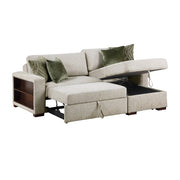 8548*3VC15ACLA2 (3)2-Piece Sectional with Reversible Chaise, Pull-out Bed and Hidden Storage, Click Motion Back - 8548*3VC15ACLA2