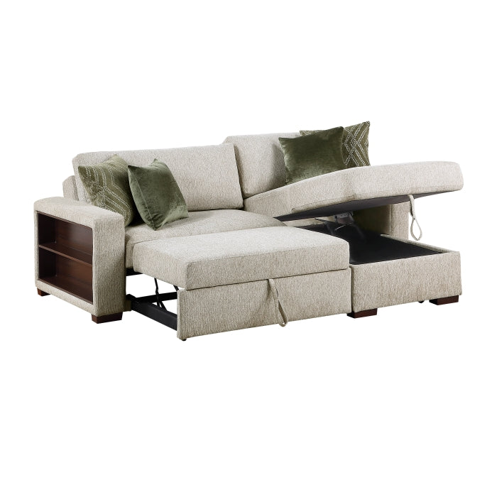 8548*3VC15ACLA2 (3)2-Piece Sectional with Reversible Chaise, Pull-out Bed and Hidden Storage, Click Motion Back - 8548*3VC15ACLA2