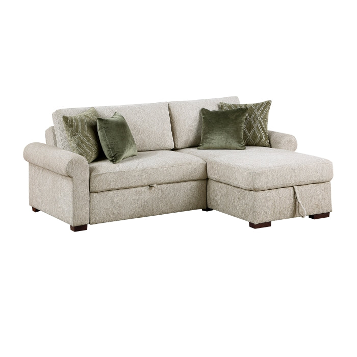 8548*3VC15ACLA4 (3)2-Piece Sectional with Reversible Chaise, Pull-out Bed and Hidden Storage, Click Motion Back - 8548*3VC15ACLA4