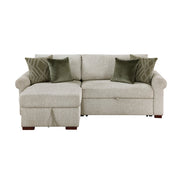 8548*3VC15ACLA4 (3)2-Piece Sectional with Reversible Chaise, Pull-out Bed and Hidden Storage, Click Motion Back - 8548*3VC15ACLA4