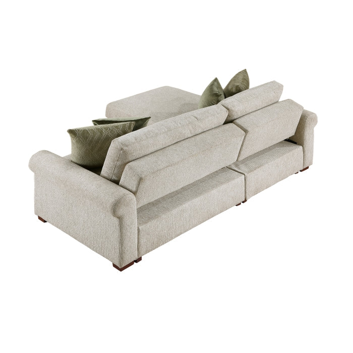 8548*3VC15ACLA4 (3)2-Piece Sectional with Reversible Chaise, Pull-out Bed and Hidden Storage, Click Motion Back - 8548*3VC15ACLA4