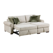 8548*3VC15ACLA4 (3)2-Piece Sectional with Reversible Chaise, Pull-out Bed and Hidden Storage, Click Motion Back - 8548*3VC15ACLA4