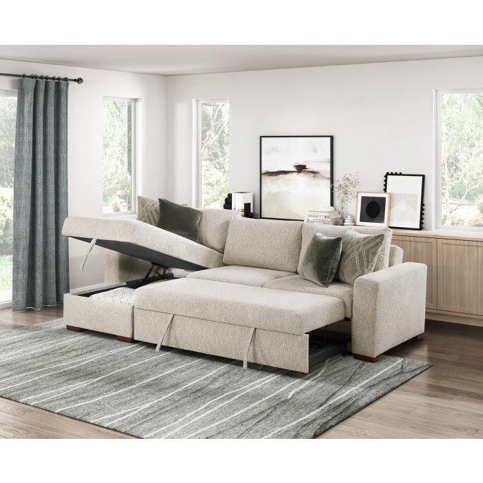 8548*3VC2AA (3)2-Piece Sectional with Convertible and Reversible Chaise,  Hidden Storage, Click Motion Back - 8548*3VC2AA