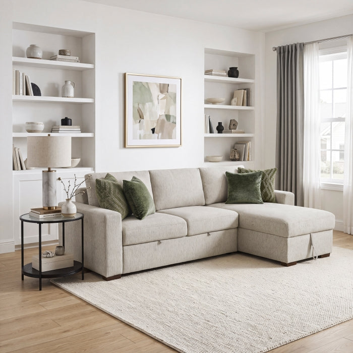 8548*3VC2AA (3)2-Piece Sectional with Convertible and Reversible Chaise,  Hidden Storage, Click Motion Back - 8548*3VC2AA