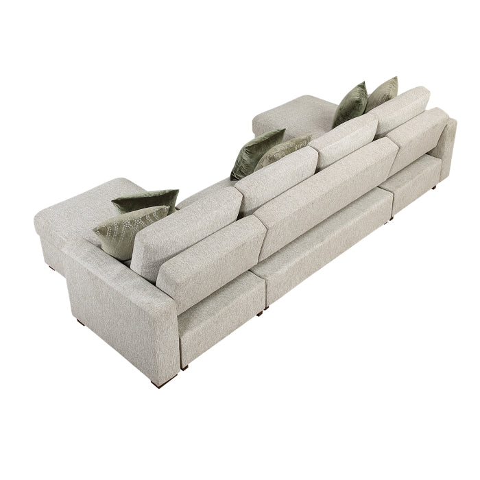 8548*42VC2ACLA (4)3-Piece Sectional with Reversible Chaises, Pull-out Bed and Hidden Storage, Click Motion Back - 8548*42VC2ACLA