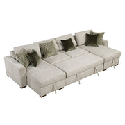 8548*42VC2ACLA (4)3-Piece Sectional with Reversible Chaises, Pull-out Bed and Hidden Storage, Click Motion Back - 8548*42VC2ACLA