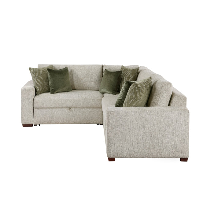 8548*4SC15ACLA (4)3-Piece Sectional with Pull-out Bed and Click Motion Back - 8548*4SC15ACLA