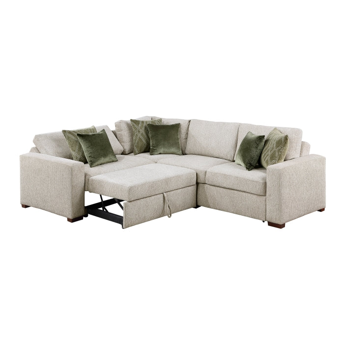 8548*4SC15ACLA (4)3-Piece Sectional with Pull-out Bed and Click Motion Back - 8548*4SC15ACLA