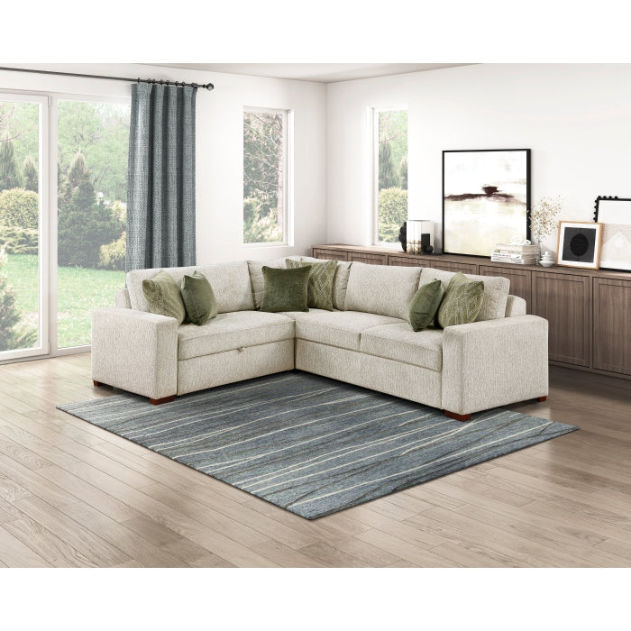 8548*4SC15ACLA (4)3-Piece Sectional with Pull-out Bed and Click Motion Back - 8548*4SC15ACLA