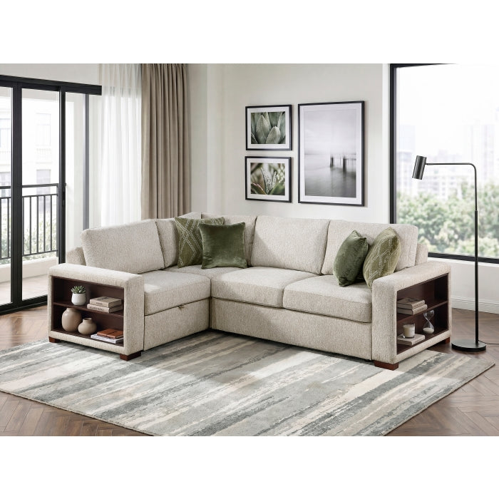 8548*4SCACCLA2 (4)3-Piece Sectional with Pull-out Bed and Click Motion Back - 8548*4SCACCLA2