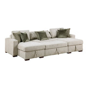 8548*4VC15ACLA (4)3-Piece Sectional with Two Reversible Chaises, Pull-out Bed, Hidden Storage, Click Motion Back and Two Track Arms - 8548*4VC15ACLA