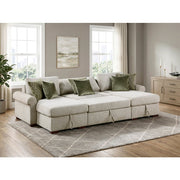 8548*4VC15ACLA4 (4)3-Piece Sectional with Two Reversible Chaises, Pull-out Bed, Hidden Storage, Click Motion Back and Two Roll Arms - 8548*4VC15ACLA4