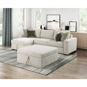 8548*4VC2AAOT (4)3-Piece Sectional with Convertible and Reversible Chaise,  Hidden Storage, Click Motion Back and Ottoman - 8548*4VC2AAOT