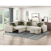 8548*5SC15ACLA (5)4-Piece Sectional with Reversible Chaise, Pull-out Bed, Hidden Storage and Click Motion Back - 8548*5SC15ACLA