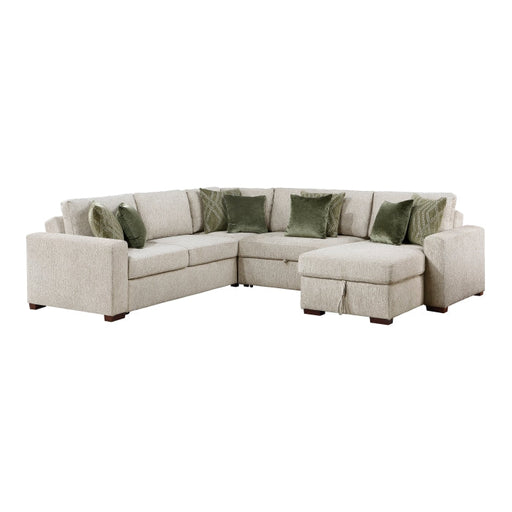 8548*5SC15ACLA (5)4-Piece Sectional with Reversible Chaise, Pull-out Bed, Hidden Storage and Click Motion Back - 8548*5SC15ACLA