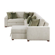 8548*5SC15ACLA (5)4-Piece Sectional with Reversible Chaise, Pull-out Bed, Hidden Storage and Click Motion Back - 8548*5SC15ACLA