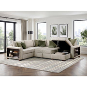 8548*5SC15ACLA2 (5)4-Piece Sectional with Reversible Chaise, Pull-out Bed, Hidden Storage and Click Motion Back - 8548*5SC15ACLA2