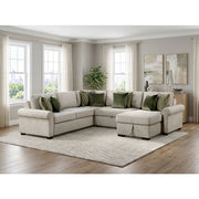 8548*5SC15ACLA4 (5)4-Piece Sectional with Reversible Chaise, Pull-out Bed, Hidden Storage and Click Motion Back - 8548*5SC15ACLA4