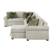 8548*5SC15ACLA4 (5)4-Piece Sectional with Reversible Chaise, Pull-out Bed, Hidden Storage and Click Motion Back - 8548*5SC15ACLA4