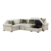 8548*5SC15ACLA4 (5)4-Piece Sectional with Reversible Chaise, Pull-out Bed, Hidden Storage and Click Motion Back - 8548*5SC15ACLA4