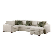 8548*5SCACCLA (5)4-Piece Sectional with Reversible Chaise, Pull-out Bed, Hidden Storage and Click Motion Back - 8548*5SCACCLA