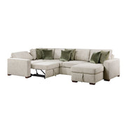 8548*5SCACCLA (5)4-Piece Sectional with Reversible Chaise, Pull-out Bed, Hidden Storage and Click Motion Back - 8548*5SCACCLA
