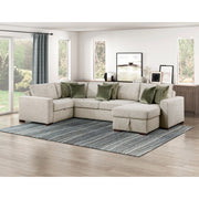 8548*5SCACCLA (5)4-Piece Sectional with Reversible Chaise, Pull-out Bed, Hidden Storage and Click Motion Back - 8548*5SCACCLA