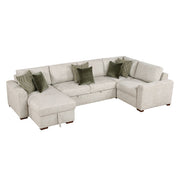 8548*5VC2ACLCRACA (5)4-Piece Sectional with Reversible Chaise, Pull-out Bed and Hidden Storage - 8548*5VC2ACLCRACA