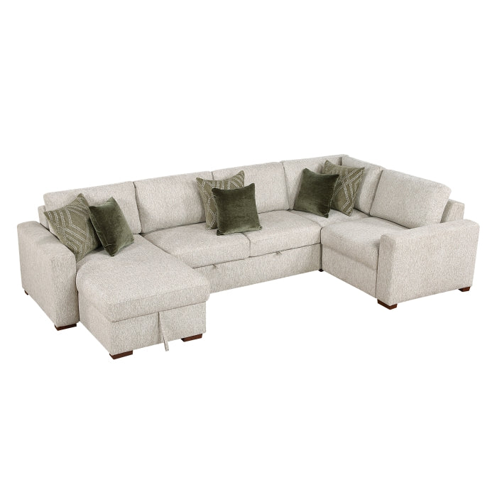 8548*5VC2ACLCRACA (5)4-Piece Sectional with Reversible Chaise, Pull-out Bed and Hidden Storage - 8548*5VC2ACLCRACA