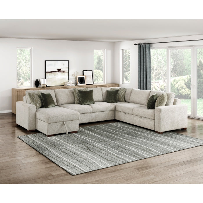 8548*5VC2ACR2ACLA (5)4-Piece Sectional with Reversible Chaise, Pull-out Bed and Hidden Storage - 8548*5VC2ACR2ACLA