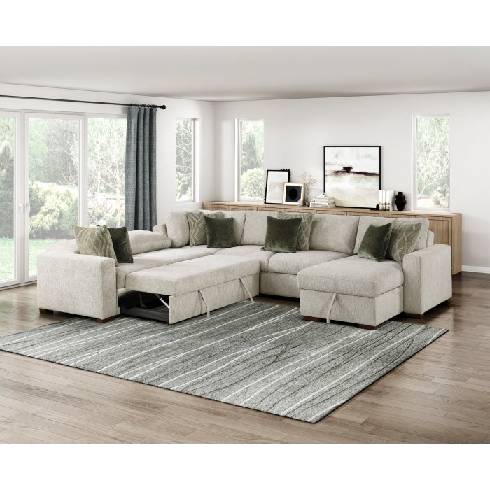 8548*5VC2ACR2ACLA (5)4-Piece Sectional with Reversible Chaise, Pull-out Bed and Hidden Storage - 8548*5VC2ACR2ACLA