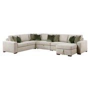 8548*6SC15ACLA (6)5-Piece Sectional with Reversible Chaise, Pull-out Bed, Hidden Storage and Click Motion Back - 8548*6SC15ACLA
