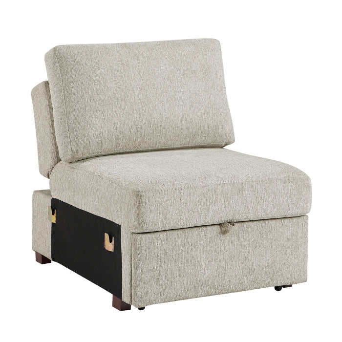 8548*6SCACCLA (6)5-Piece Sectional with Reversible Chaise, Pull-out Bed, Hidden Storage and Click Motion Back - 8548*6SCACCLA
