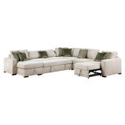 8548*6SCACCLA (6)5-Piece Sectional with Reversible Chaise, Pull-out Bed, Hidden Storage and Click Motion Back - 8548*6SCACCLA