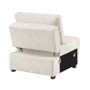 8548*6SCACCLA4 (6)5-Piece Sectional with Reversible Chaise, Pull-out Bed, Hidden Storage and Click Motion Back - 8548*6SCACCLA4