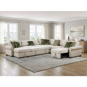 8548*6SCACCLA4 (6)5-Piece Sectional with Reversible Chaise, Pull-out Bed, Hidden Storage and Click Motion Back - 8548*6SCACCLA4