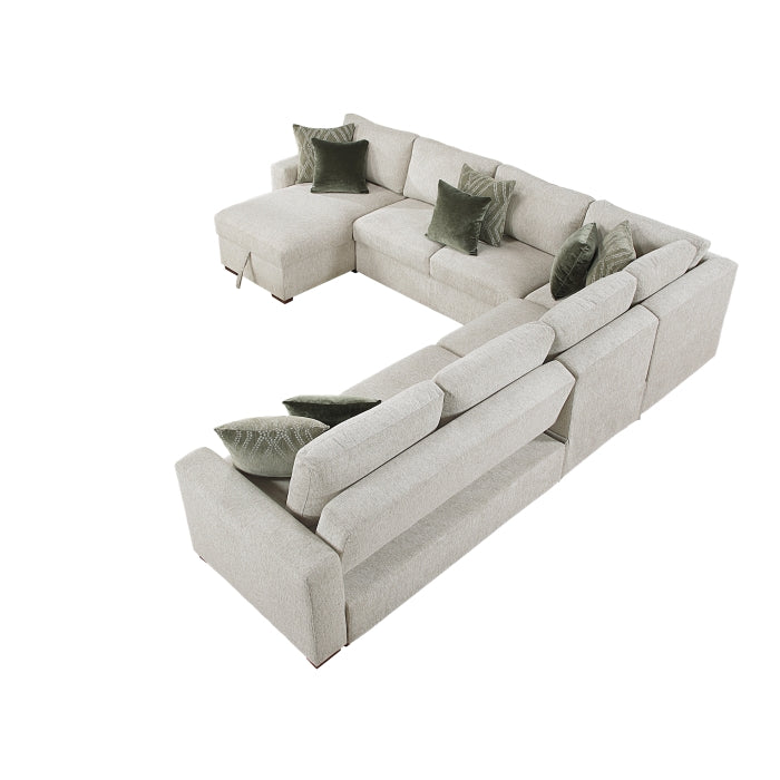 8548*6VC2ACR2ACLACA (6)5-Piece Sectional with Reversible Chaise and Pull-out Bed - 8548*6VC2ACR2ACLACA