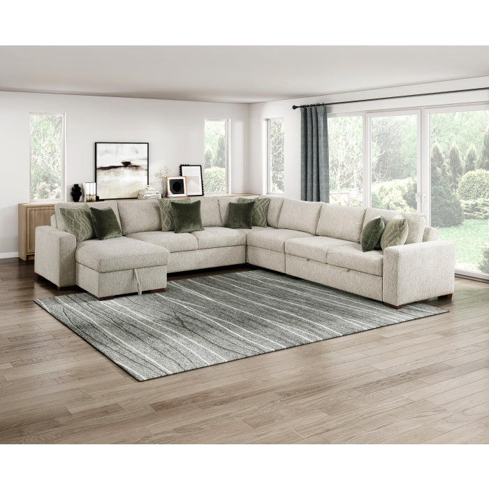 8548*6VC2ACR2ACLACA (6)5-Piece Sectional with Reversible Chaise and Pull-out Bed - 8548*6VC2ACR2ACLACA