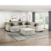 8548*6VC2ACR2ACLAOT (6)5-Piece Sectional with Reversible Chaise, Pull-out Bed and Ottoman - 8548*6VC2ACR2ACLAOT