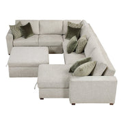 8548*6VC2ACR2ACLAOT (6)5-Piece Sectional with Reversible Chaise, Pull-out Bed and Ottoman - 8548*6VC2ACR2ACLAOT