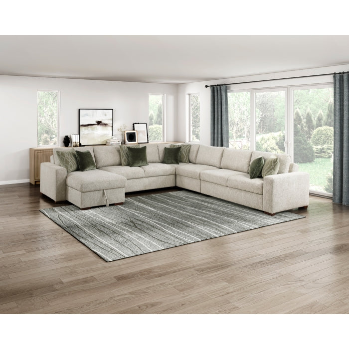 8548*6VCCR22AACA (6)5-Piece Sectional with Convertible and Reversible Chaise,  Hidden Storage, Click Motion Back - 8548*6VCCR22AACA