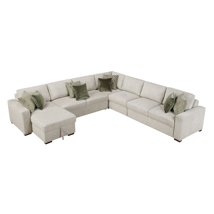 8548*6VCCR22AACA (6)5-Piece Sectional with Convertible and Reversible Chaise,  Hidden Storage, Click Motion Back - 8548*6VCCR22AACA