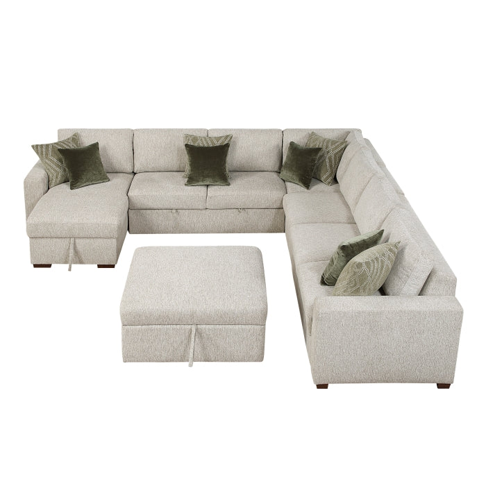 8548*7VC2ACR2ACLACAOT (7)6-Piece Sectional with Reversible Chaise, Pull-out Bed and Ottoman - 8548*7VC2ACR2ACLACAOT
