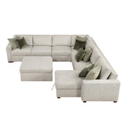 8548*7VC2ACR2ACLACAOT (7)6-Piece Sectional with Reversible Chaise, Pull-out Bed and Ottoman - 8548*7VC2ACR2ACLACAOT
