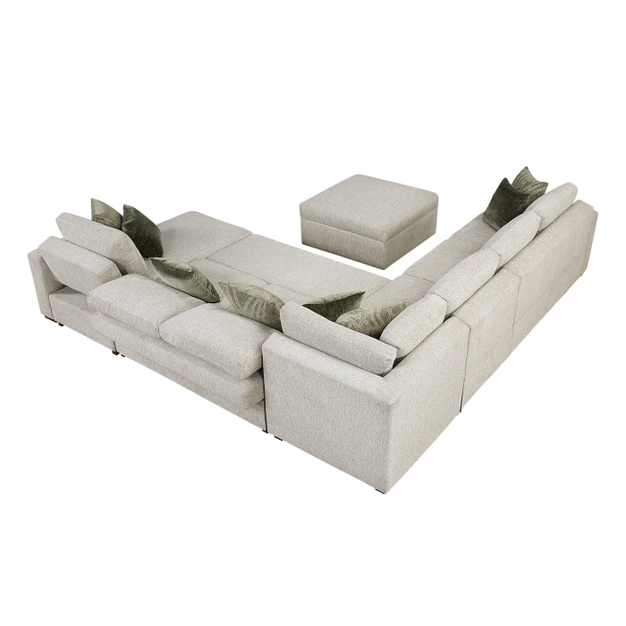 8548*7VC2ACR2ACLACAOT (7)6-Piece Sectional with Reversible Chaise, Pull-out Bed and Ottoman - 8548*7VC2ACR2ACLACAOT