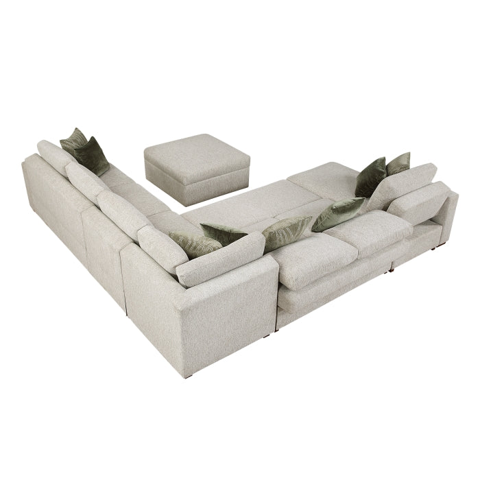 8548*7VC2ACR2ACLACAOT (7)6-Piece Sectional with Reversible Chaise, Pull-out Bed and Ottoman - 8548*7VC2ACR2ACLACAOT