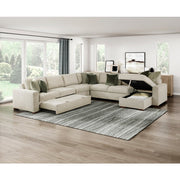 8548-VCCL Convertible Armless Storage Chaise with Click Motion Back - 8548-VCCL
